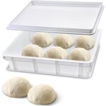 Bac � p�ton pizza et pain - bo�te fermentation pizza en plastique - bo�tes � p�trissage avec couvercle ...