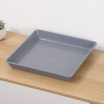 Bac � plantes en plastique gris 1515cm bac � �gouttement carr� bac � fleurs adapt� � l'int�rieur et � ...
