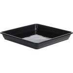 Bac � plantes en plastique noir 3030cm bac � �gouttement carr� bac � fleurs adapt� � l'int�rieur et � ...