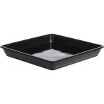 Bac � plantes en plastique noir 3535cm bac � �gouttement carr� bac � fleurs adapt� � l'int�rieur et � ...
