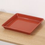 Bac � plantes en plastique rouge brique 1515cm bac � �gouttement carr� bac � fleurs adapt� � l'int�rieur ...