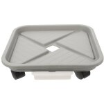 Bac  plantes avec rservoir d'eau intgrchariot  roulettes pour jardinire avec support pour plantes ...