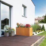 Casa. pro - bac  plantes vaargel acier corten 40 x 80 x 30 cm rouille casa, pro