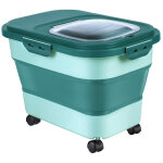 Bac rangement c�r�ales / riz 11 kg, roulettes, couvercle herm�tique, �tanche, stockage farine / sucre ...