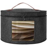 Bac de rangement rond pour chapeaux, pliable, avec couvercle en feutrine
