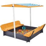 Mophorn - bac à sable en bois avec auvent, 57, 3 x 47, 2 x 47, 2 po, bac à sable pour enfants avec banquettes ... Mophorn - bac à sable en bois avec auvent, 57, 3 x 47, 2 x 47, 2 po, bac à sable pour enfants avec banquettes ...