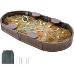 Mophorn - bac � sable avec couvercle, 72 x 41, 5 x 9, 1 po, bac � sable ovale, bac � sable en pehd avec ...