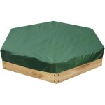 Bac � sable hexagonal, 230 x 200 cm, ext�rieur, vert, pour jeux d'enfants.