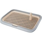 Bac � urine pour chien gris 47 x 37 x 5, 5 cm, 1 pi�ce, avec colonne, toilettes pour animaux de compagnie ...