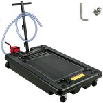 Bac de vidange d'huile 64l avec pompe - profil bas 17 gallons, tuyau de 8 pi pour suv, voiture, camions, ...