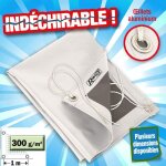 Outiror - bche blanche en 300 gr / m2 , pvc avec oeillets et cordelette dimensions: 2m x 3m