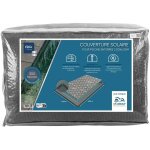 Bche  bulles pour piscine enterre 3 x 6 - 300 microns - gris translucide - dimensions couverture