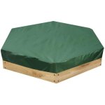 B�che hexagonale bac � sable verte imperm�able cordon serrage jouets