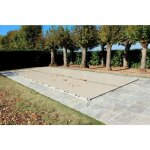 B�che d'hivernage beige 7, 60 x 4, 10 m pour piscine maximum 7 x 3, 5 m avec grille centrale d'evacuation ...