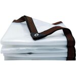 B�che imperm�able 2 x 4 m transparente avec ?illets, protection contre la pluie et l'isolation des plantes, ...