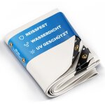 Bche premium impermable [400x800cm] ? rsistante aux uv [650 g / m] bche camion avec ?illets, bche ...