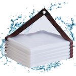 Bâche imperméable en pvc transparent avec ?illets, 1 x 1 m, pour balcon, pare - vent, bac à sable, extérieur ... Bâche imperméable en pvc transparent avec ?illets, 1 x 1 m, pour balcon, pare - vent, bac à sable, extérieur ...