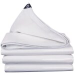 B�che imperm�able et r�sistante, b�che en pvc, b�che blanche imperm�able avec ?illets, b�che de 2 x 3 ...