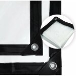 Bche impermable transparente avec ?illets, bche impermable transparente, en polythylne rsistant ...