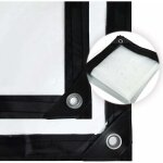 B�che imperm�able transparente avec ?illets, b�che imperm�able transparente, en poly�thyl�ne r�sistant ...