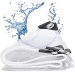 B�che imperm�able transparente ind�chirable anti - pluie �tanche coupe vent couverture pvc avec oeillets, ...