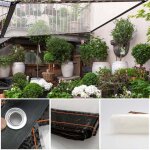 B�che imperm�able transparente avec oeillets 4x2m mat�riau pvc pliable d'ext�rieur �tanche, ind�chirable ...