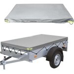 Bche plate pour remorque - 21412213cm - 420 d - tanche  la poussire - pour remorque de 750 kg - gris ...