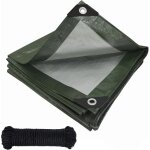 B�che de protection imperm�able 3 x 4 m avec anneaux grav�s, en tissu poly�thyl�ne, 120 g / m�, protection ...