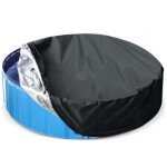 Bache spa gonflable, couverture piscine ronde imperm�able noir 210x90cm