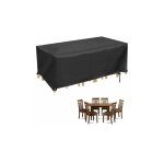 Bache table de jardin, impermable bache mobilier de jardin rectangulaire housse, anti - uv robuste housse ...