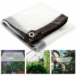 Bâche transparente 200 × 300 cm, bâche imperméable, housse de protection pour plantes, avec oeillets Bâche transparente 200 × 300 cm, bâche imperméable, housse de protection pour plantes, avec oeillets