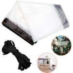 Swanew - bâche transparente 200 × 400 cm avec oeillets, durable bâche de protection, pour serre Swanew - bâche transparente 200 × 400 cm avec oeillets, durable bâche de protection, pour serre