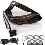 B�che transparente 2m x 3m, b�che ext�rieure imperm�able avec ?illets et corde, pour jardin, camping, ...