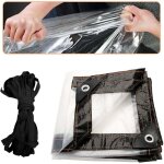 Bche transparente arme extrieur avec oeillets. bche en plastique pvc bche impermable transparente ...