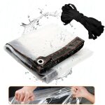 Bche transparente arme extrieur avec oeillets, bche en plastique pvc bche impermable transparente ...