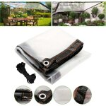 B�che transparente � ?illets - 1 x 2m - b�che poly�thyl�ne imperm�able - r�sistante aux intemp�ries - ...