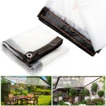 Bâche transparente imperméable 200 x 500 cm, résistante aux uv, adaptée, durable avec ?illets Bâche transparente imperméable 200 x 500 cm, résistante aux uv, adaptée, durable avec ?illets