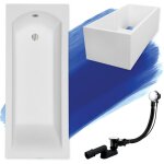 Badland - baignoire rectangulaire 170x70 avec support en polystyrène, siphon de bain et pieds (support) ... Badland - baignoire rectangulaire 170x70 avec support en polystyrène, siphon de bain et pieds (support) ...