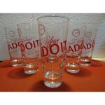 Badoit - lot de 6 verres 30 cl - hauteur 17 cm - neufs