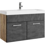 Badplaats meuble de salle de bain paso 01 80 cm - chene avec gri