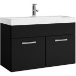 Badplaats meuble de salle de bain paso 01 80 cm - noir mat - arm