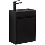 Badplaats - meuble lave - mains sinta 40 x 22 cm - noir lavabo noir