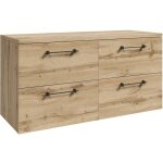 Badplaats - meuble vasque muro 120 cm - chne - avec plan de toile