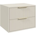 Badplaats ? meuble sous vasque 60 cm avec 2 tiroirs ? finition cashmere ? montage facile ? ouverture ...