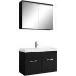 Badplaats - set de meuble de salle de bain paso 02 80 cm - noir ma