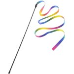 Baguette magique interactive pour chat arc - en - ciel avec ruban color