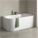 Baignoire acrylique lucite forma semi - �lot blanche 170cm - angle droit
