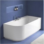 Baignoire acrylique lucite equinoxe semi - lot blanche 170cm - angle droit