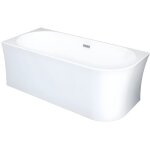 Baignoire d'angle - 228 l - 170 x 75 x 59 cm - blanche - acrylique - angle gauche - ponticola