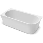 Baignoire - baignoire d?angle emma - 1700x750x590 mm - blanc brillant - moderne, gain de place, acrylique ...